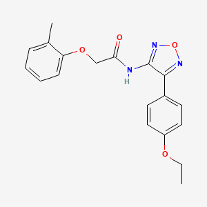 molecular formula C19H19N3O4 B11361484 N-[4-(4-ethoxyphenyl)-1,2,5-oxadiazol-3-yl]-2-(2-methylphenoxy)acetamide 