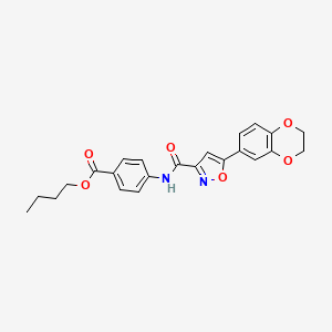 Butyl 4-({[5-(2,3-dihydro-1,4-benzodioxin-6-yl)-1,2-oxazol-3-yl]carbonyl}amino)benzoate