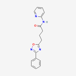 4-(3-phenyl-1,2,4-oxadiazol-5-yl)-N-(pyridin-2-yl)butanamide