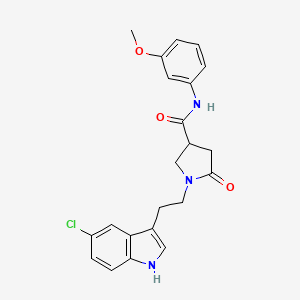 1-[2-(5-chloro-1H-indol-3-yl)ethyl]-N-(3-methoxyphenyl)-5-oxopyrrolidine-3-carboxamide