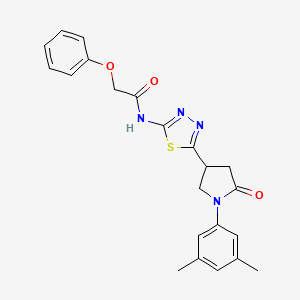 N-{5-[1-(3,5-dimethylphenyl)-5-oxopyrrolidin-3-yl]-1,3,4-thiadiazol-2-yl}-2-phenoxyacetamide