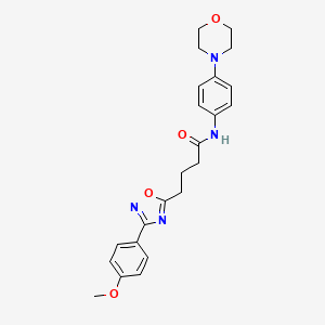 molecular formula C23H26N4O4 B11361531 4-[3-(4-methoxyphenyl)-1,2,4-oxadiazol-5-yl]-N-[4-(morpholin-4-yl)phenyl]butanamide 