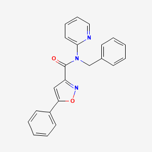 molecular formula C22H17N3O2 B11361570 N-benzyl-5-phenyl-N-(pyridin-2-yl)-1,2-oxazole-3-carboxamide 