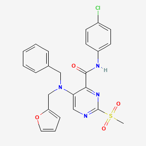 5-[benzyl(furan-2-ylmethyl)amino]-N-(4-chlorophenyl)-2-(methylsulfonyl)pyrimidine-4-carboxamide