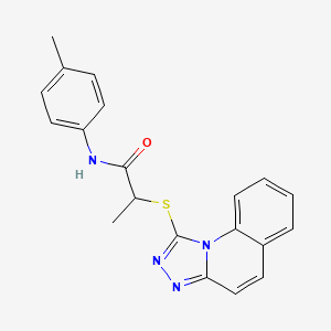 N-(4-methylphenyl)-2-([1,2,4]triazolo[4,3-a]quinolin-1-ylthio)propanamide