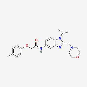 molecular formula C24H30N4O3 B11361631 2-(4-methylphenoxy)-N-[2-(morpholin-4-ylmethyl)-1-(propan-2-yl)-1H-benzimidazol-5-yl]acetamide 