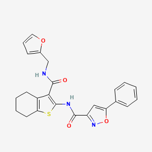 N-{3-[(furan-2-ylmethyl)carbamoyl]-4,5,6,7-tetrahydro-1-benzothiophen-2-yl}-5-phenyl-1,2-oxazole-3-carboxamide