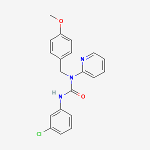 molecular formula C20H18ClN3O2 B11361703 3-(3-Chlorophenyl)-1-(4-methoxybenzyl)-1-pyridin-2-ylurea 