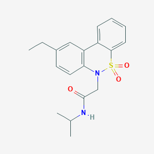 2-(9-ethyl-5,5-dioxido-6H-dibenzo[c,e][1,2]thiazin-6-yl)-N-isopropylacetamide