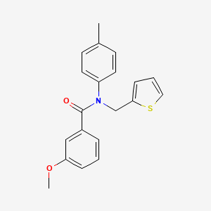 3-methoxy-N-(4-methylphenyl)-N-(thiophen-2-ylmethyl)benzamide