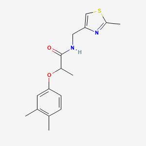 molecular formula C16H20N2O2S B11361760 2-(3,4-dimethylphenoxy)-N-[(2-methyl-1,3-thiazol-4-yl)methyl]propanamide 