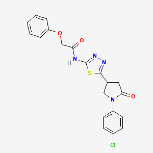 N-{5-[1-(4-chlorophenyl)-5-oxopyrrolidin-3-yl]-1,3,4-thiadiazol-2-yl}-2-phenoxyacetamide