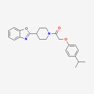 molecular formula C23H26N2O3 B11361763 1-[4-(1,3-Benzoxazol-2-yl)piperidin-1-yl]-2-[4-(propan-2-yl)phenoxy]ethanone 