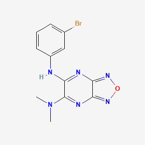 molecular formula C12H11BrN6O B11361770 N'-(3-bromophenyl)-N,N-dimethyl[1,2,5]oxadiazolo[3,4-b]pyrazine-5,6-diamine 