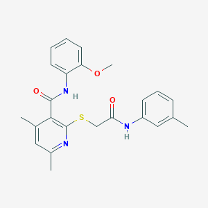 N-(2-methoxyphenyl)-4,6-dimethyl-2-({2-[(3-methylphenyl)amino]-2-oxoethyl}sulfanyl)pyridine-3-carboxamide