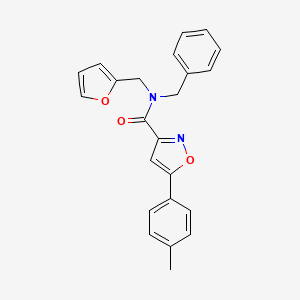 molecular formula C23H20N2O3 B11361800 N-benzyl-N-(furan-2-ylmethyl)-5-(4-methylphenyl)-1,2-oxazole-3-carboxamide 