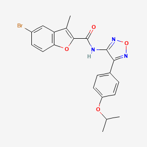 5-bromo-3-methyl-N-{4-[4-(propan-2-yloxy)phenyl]-1,2,5-oxadiazol-3-yl}-1-benzofuran-2-carboxamide