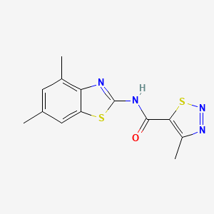 N-(4,6-dimethyl-1,3-benzothiazol-2-yl)-4-methyl-1,2,3-thiadiazole-5-carboxamide