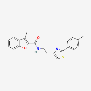 3-methyl-N-{2-[2-(4-methylphenyl)-1,3-thiazol-4-yl]ethyl}-1-benzofuran-2-carboxamide