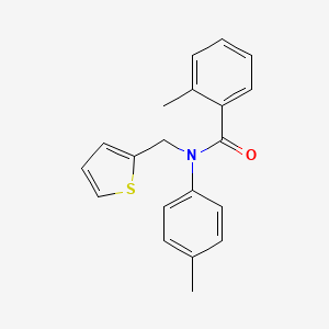 molecular formula C20H19NOS B11361869 2-methyl-N-(4-methylphenyl)-N-(thiophen-2-ylmethyl)benzamide 