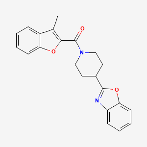 molecular formula C22H20N2O3 B11361879 [4-(1,3-Benzoxazol-2-yl)piperidin-1-yl](3-methyl-1-benzofuran-2-yl)methanone 