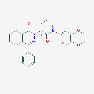 N-(2,3-dihydro-1,4-benzodioxin-6-yl)-2-[4-(4-methylphenyl)-1-oxo-5,6,7,8-tetrahydrophthalazin-2(1H)-yl]butanamide