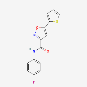 N-(4-fluorophenyl)-5-(thiophen-2-yl)-1,2-oxazole-3-carboxamide