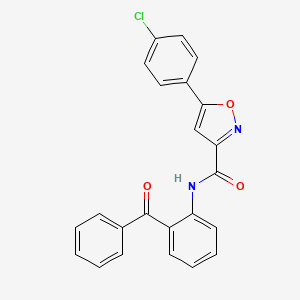 5-(4-chlorophenyl)-N-[2-(phenylcarbonyl)phenyl]-1,2-oxazole-3-carboxamide