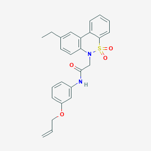 N-[3-(allyloxy)phenyl]-2-(9-ethyl-5,5-dioxido-6H-dibenzo[c,e][1,2]thiazin-6-yl)acetamide