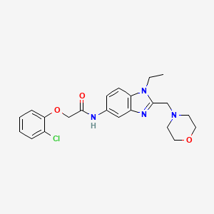 2-(2-chlorophenoxy)-N-[1-ethyl-2-(morpholin-4-ylmethyl)-1H-benzimidazol-5-yl]acetamide