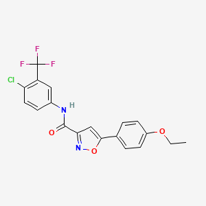 N-[4-chloro-3-(trifluoromethyl)phenyl]-5-(4-ethoxyphenyl)-1,2-oxazole-3-carboxamide