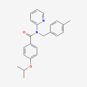 N-(4-methylbenzyl)-4-(propan-2-yloxy)-N-(pyridin-2-yl)benzamide