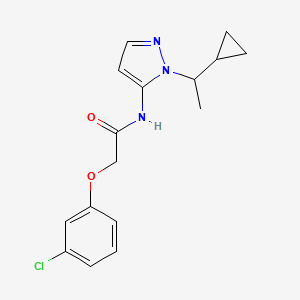 2-(3-chlorophenoxy)-N-[1-(1-cyclopropylethyl)-1H-pyrazol-5-yl]acetamide