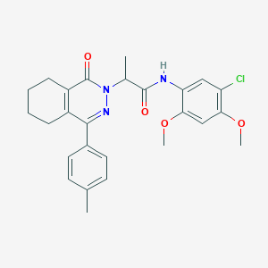 molecular formula C26H28ClN3O4 B11361969 N-(5-chloro-2,4-dimethoxyphenyl)-2-[4-(4-methylphenyl)-1-oxo-5,6,7,8-tetrahydrophthalazin-2(1H)-yl]propanamide 