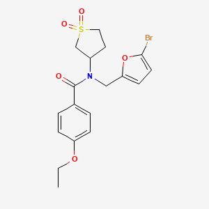 molecular formula C18H20BrNO5S B11361985 N-[(5-bromofuran-2-yl)methyl]-N-(1,1-dioxidotetrahydrothiophen-3-yl)-4-ethoxybenzamide 