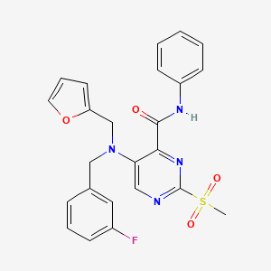 5-[(3-fluorobenzyl)(furan-2-ylmethyl)amino]-2-(methylsulfonyl)-N-phenylpyrimidine-4-carboxamide