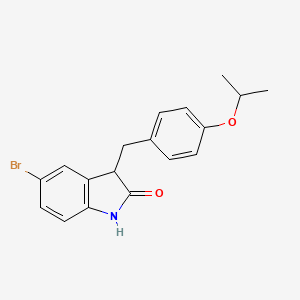 molecular formula C18H18BrNO2 B11362020 5-bromo-3-[4-(propan-2-yloxy)benzyl]-1,3-dihydro-2H-indol-2-one 