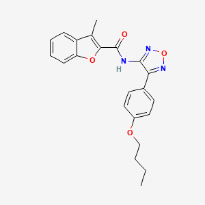 N-[4-(4-butoxyphenyl)-1,2,5-oxadiazol-3-yl]-3-methyl-1-benzofuran-2-carboxamide