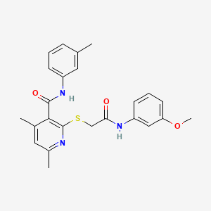 2-({2-[(3-methoxyphenyl)amino]-2-oxoethyl}sulfanyl)-4,6-dimethyl-N-(3-methylphenyl)pyridine-3-carboxamide