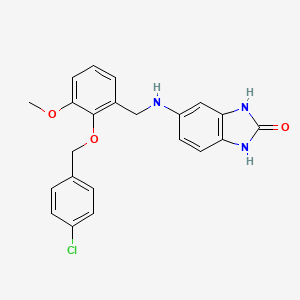 5-({2-[(4-chlorobenzyl)oxy]-3-methoxybenzyl}amino)-1,3-dihydro-2H-benzimidazol-2-one