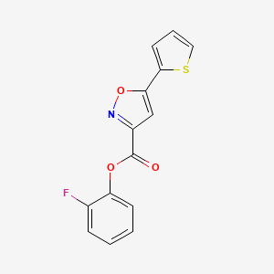 2-Fluorophenyl 5-(thiophen-2-yl)-1,2-oxazole-3-carboxylate