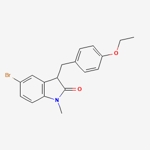 molecular formula C18H18BrNO2 B11362070 5-bromo-3-(4-ethoxybenzyl)-1-methyl-1,3-dihydro-2H-indol-2-one 