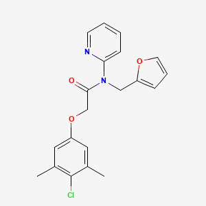 2-(4-chloro-3,5-dimethylphenoxy)-N-(furan-2-ylmethyl)-N-(pyridin-2-yl)acetamide