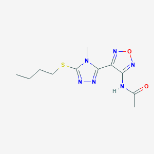 N-{4-[5-(butylsulfanyl)-4-methyl-4H-1,2,4-triazol-3-yl]-1,2,5-oxadiazol-3-yl}acetamide