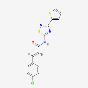 molecular formula C15H10ClN3OS2 B11362124 (2E)-3-(4-chlorophenyl)-N-[3-(thiophen-2-yl)-1,2,4-thiadiazol-5-yl]prop-2-enamide 