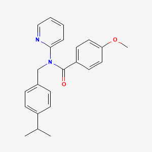 4-methoxy-N-[4-(propan-2-yl)benzyl]-N-(pyridin-2-yl)benzamide