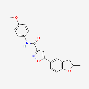 N-(4-methoxyphenyl)-5-(2-methyl-2,3-dihydro-1-benzofuran-5-yl)-1,2-oxazole-3-carboxamide