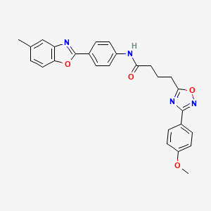 4-[3-(4-methoxyphenyl)-1,2,4-oxadiazol-5-yl]-N-[4-(5-methyl-1,3-benzoxazol-2-yl)phenyl]butanamide