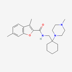 3,6-dimethyl-N-{[1-(4-methylpiperazin-1-yl)cyclohexyl]methyl}-1-benzofuran-2-carboxamide