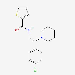 N-[2-(4-chlorophenyl)-2-(piperidin-1-yl)ethyl]thiophene-2-carboxamide